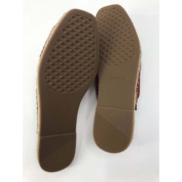 Aerosoles Halley Slide Cross Strap Suede Espadrille Mules Brown Size 7 NWOB - Picture 5 of 6